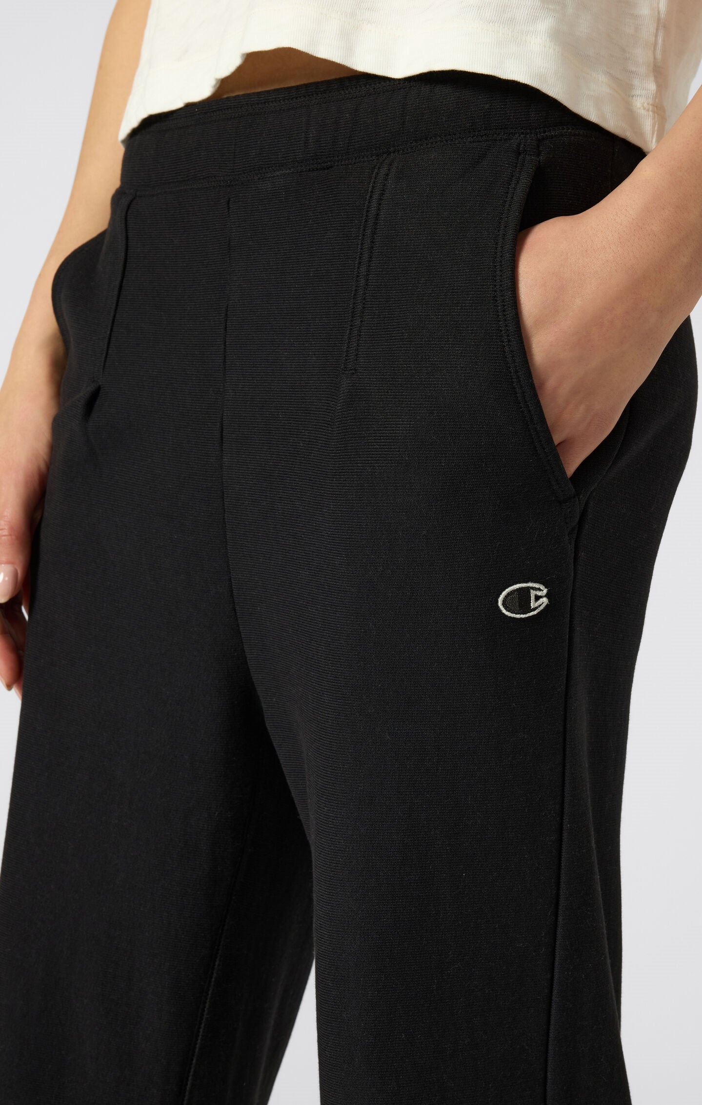 Women's Reverse Weave Washed Straight Hem Pants