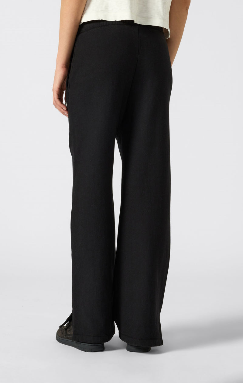 Pantalon Reverse Weave effet délavé avec ourlet droit - Femmes