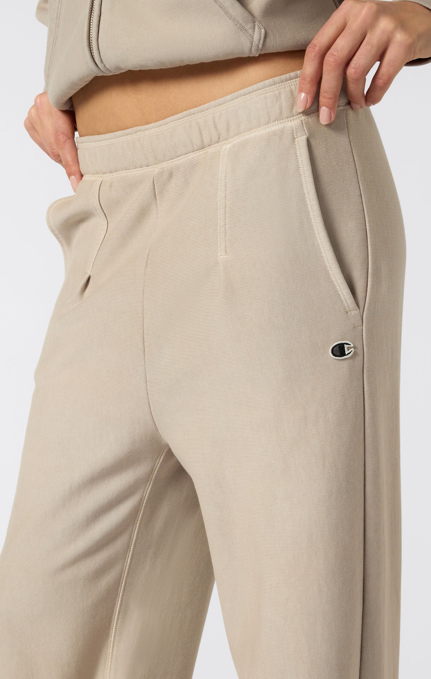 Women's Reverse Weave Washed Straight Hem Pants