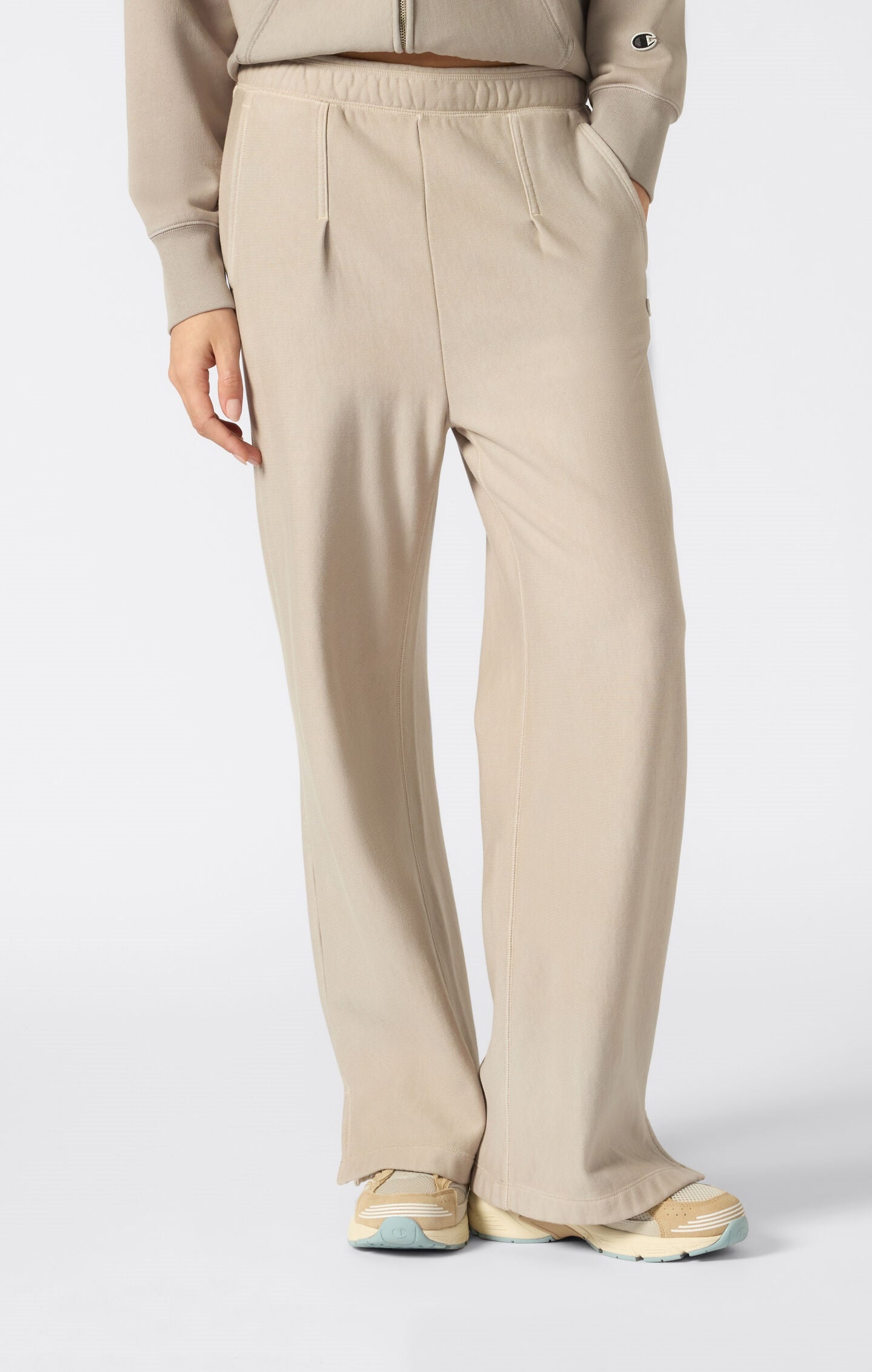 Women's Reverse Weave Washed Straight Hem Pants