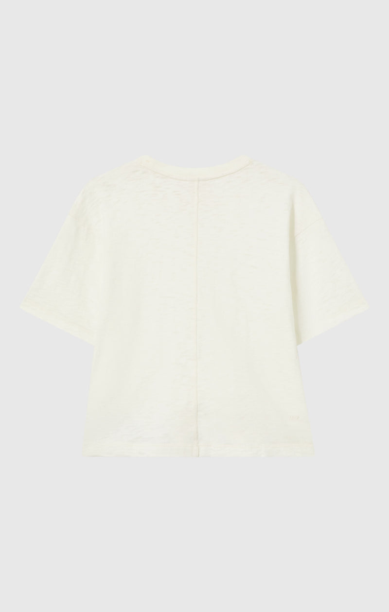 T-shirt à col rond Reverse Weave effet délavé - Femmes