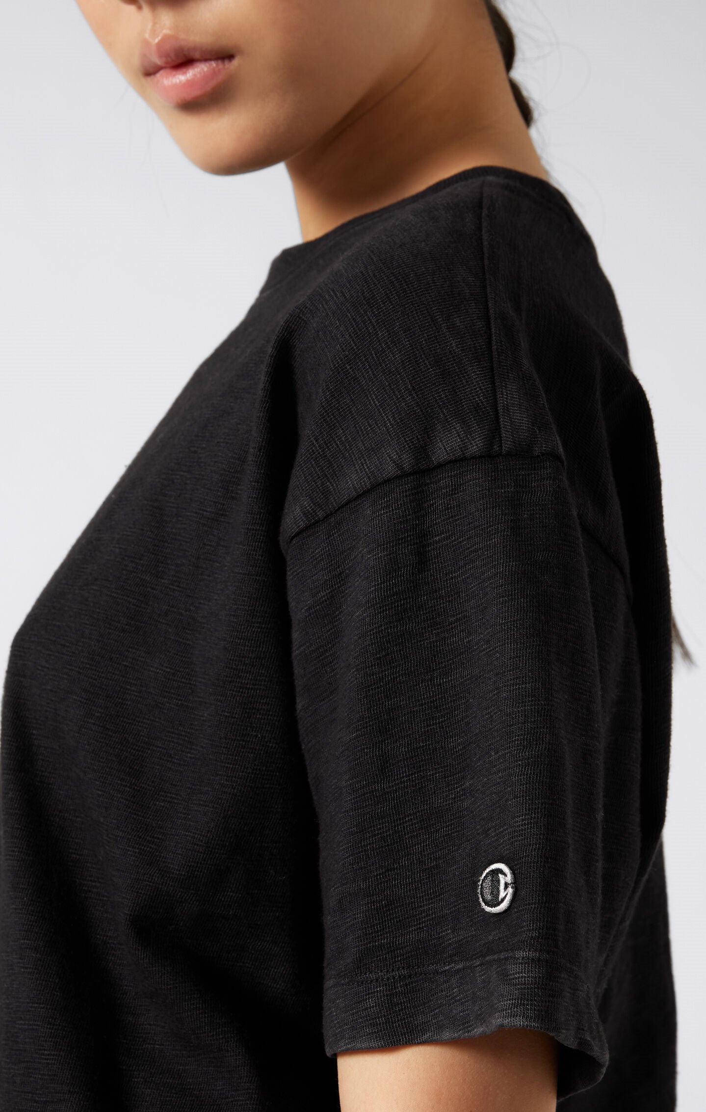 T-shirt Donna girocollo Reverse Weave effetto lavato