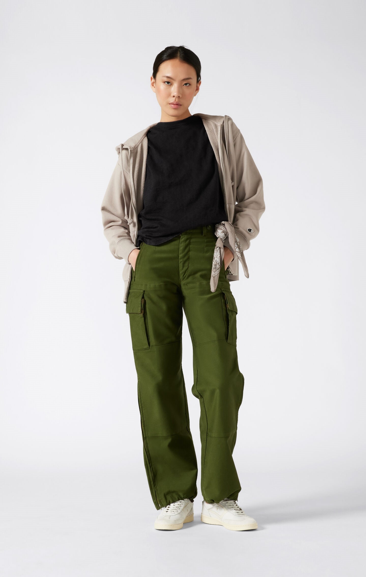 T-shirt Donna girocollo Reverse Weave effetto lavato