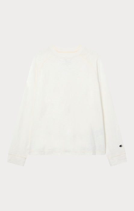 Women's Reverse Weave Washed Long Sleeve Crewneck T-Shirt