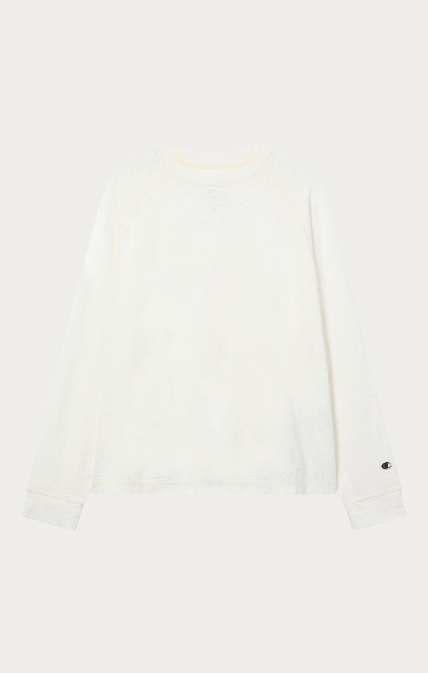 T-shirt Donna maniche lunghe girocollo Reverse Weave effetto lavato