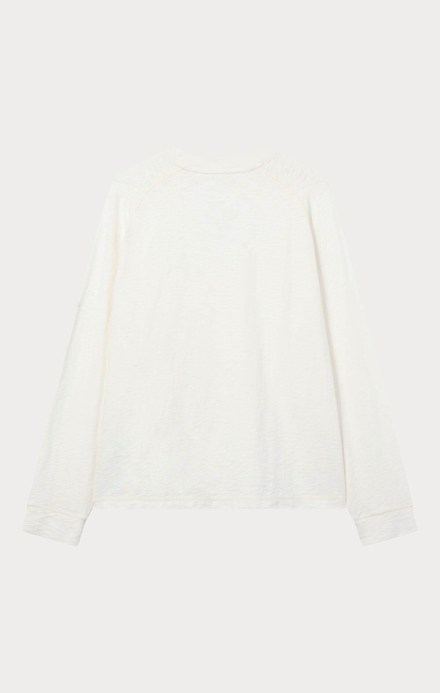 T-shirt Donna maniche lunghe girocollo Reverse Weave effetto lavato