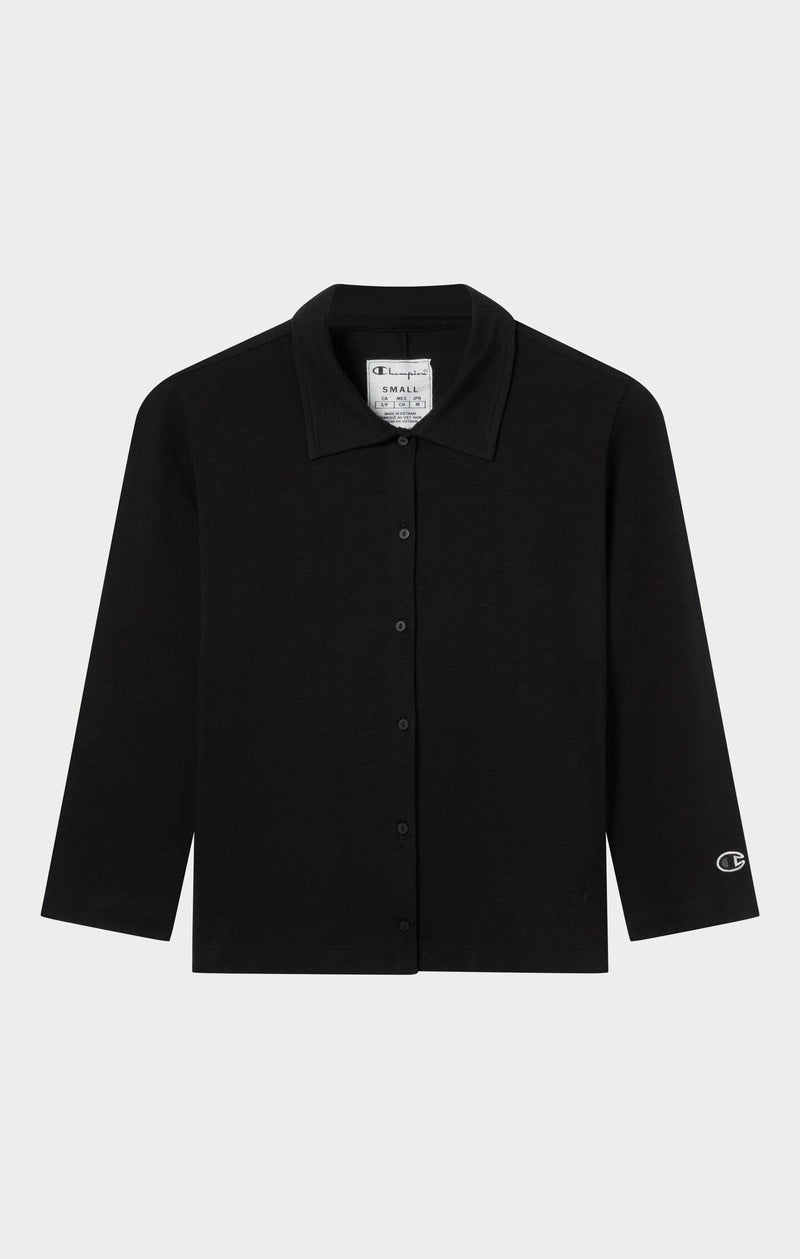 Polo Reverse Weave im Washed-Look mit schmaler Passform für Damen