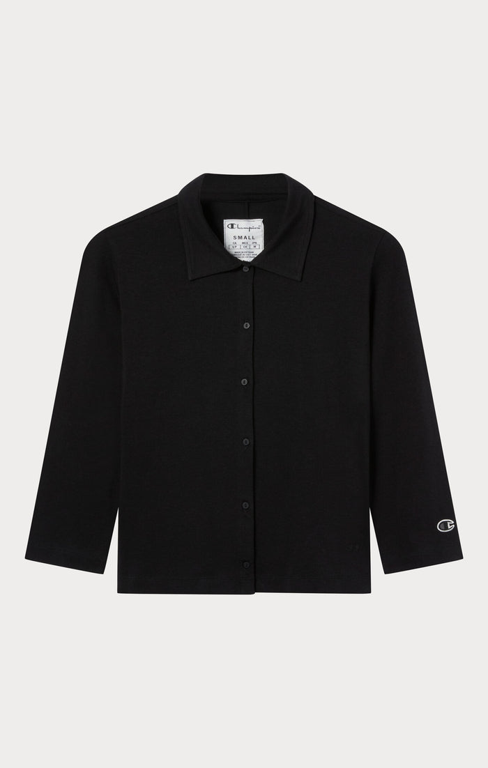 Polo Donna Reverse Weave effetto lavato a vestibilità slim
