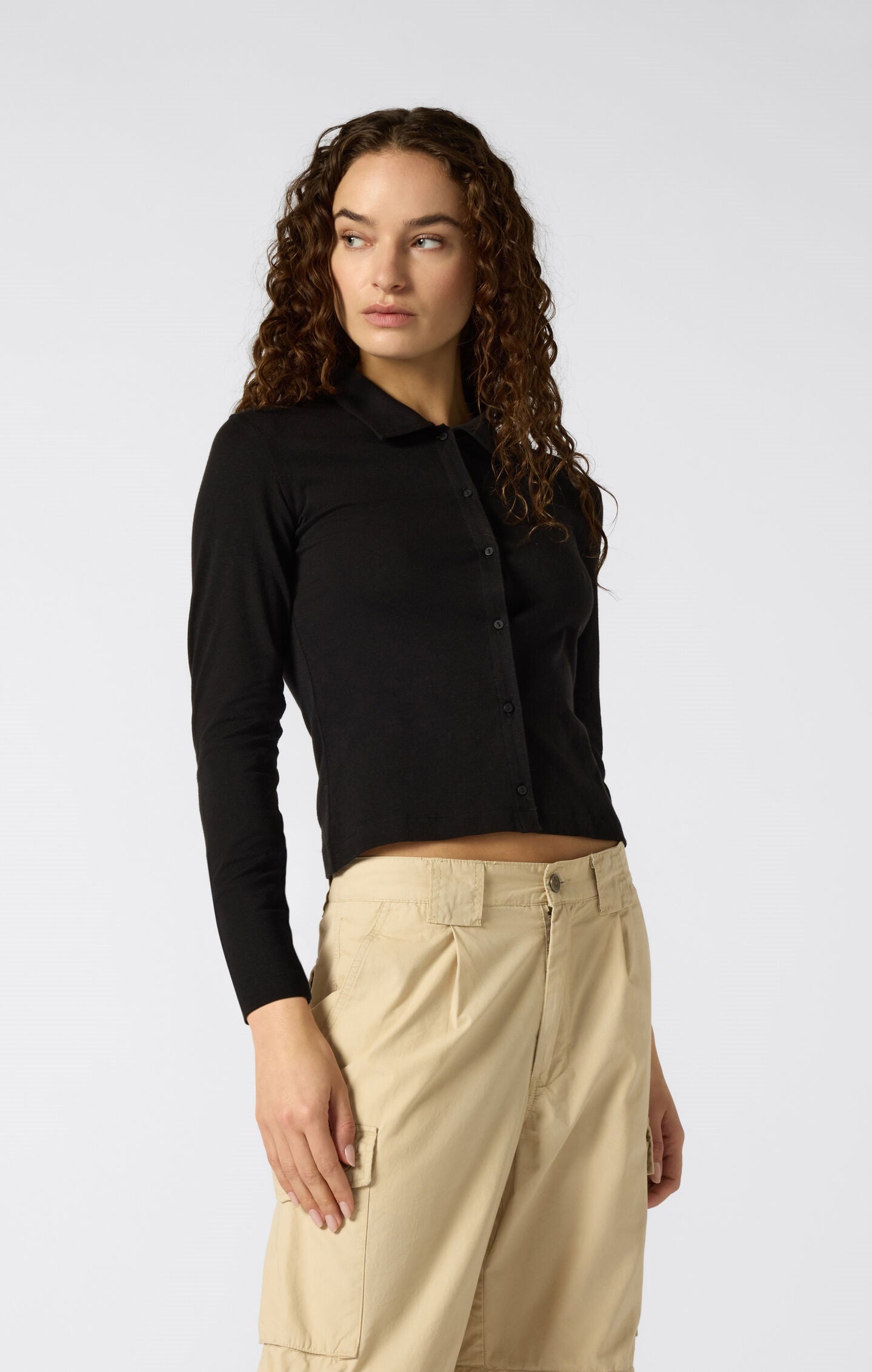 Women's Reverse Weave Washed Slim Fit Polo