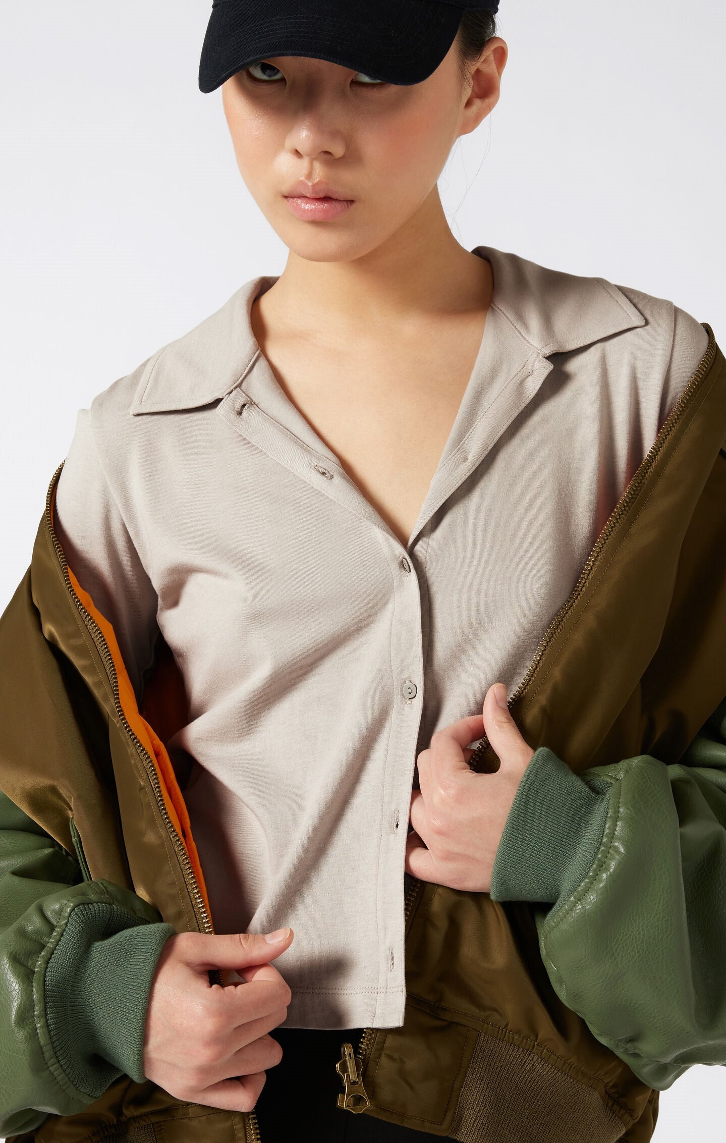 Polo Donna Reverse Weave effetto lavato a vestibilità slim