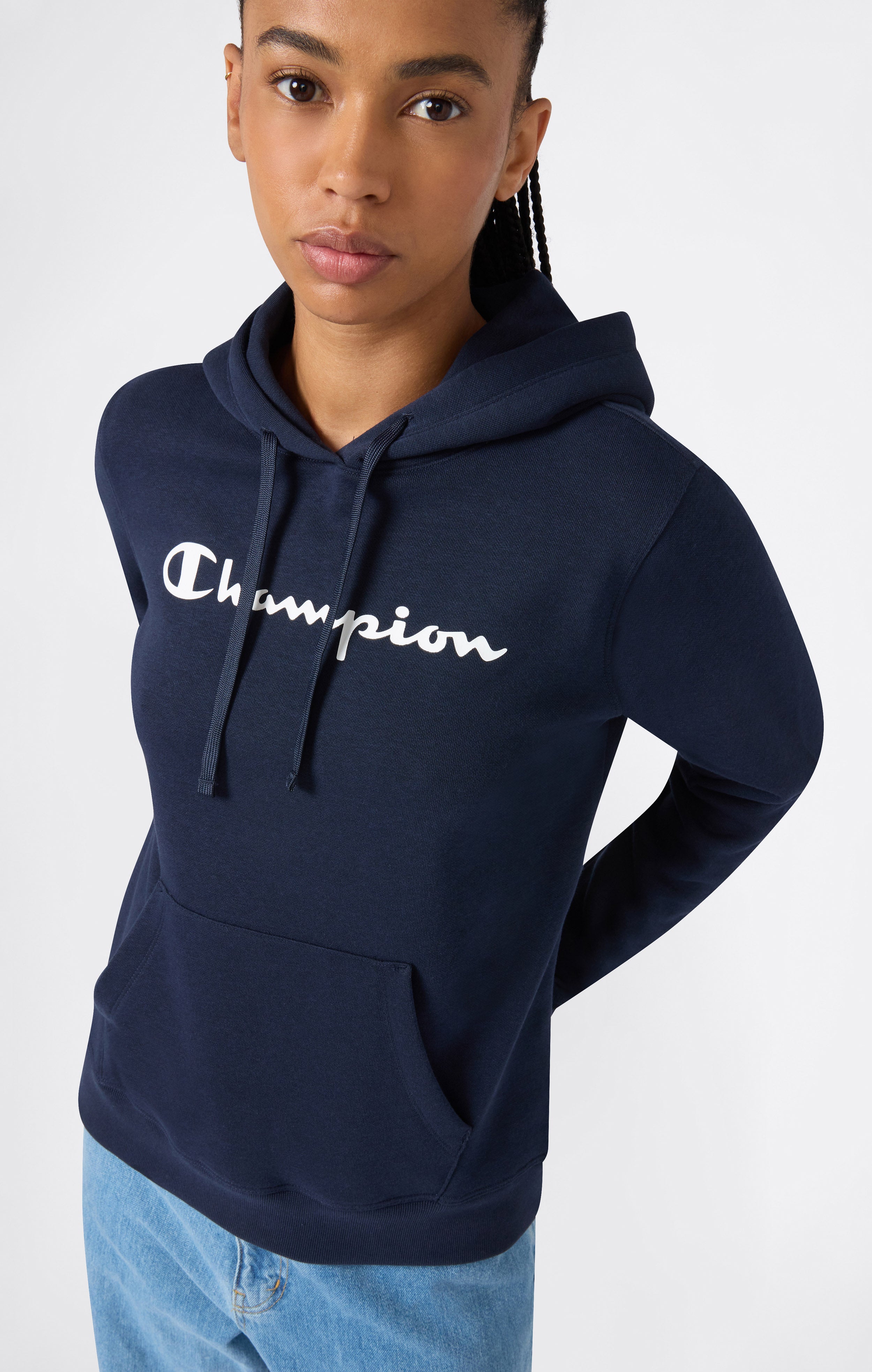 Sweat à Capuche Femme avec intérieur gratté Logo Script