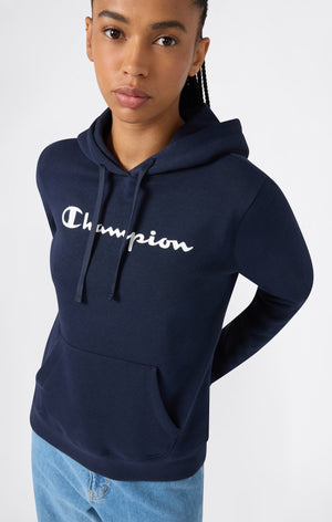 Sweat à Capuche Femme avec intérieur gratté Logo Script