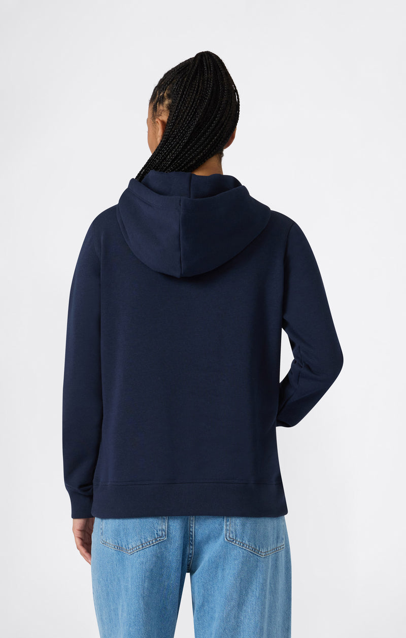 Sweat à Capuche Femme avec intérieur gratté Logo Script
