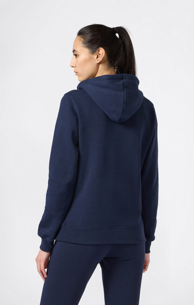 Sweat à Capuche Femme avec intérieur gratté Logo Script