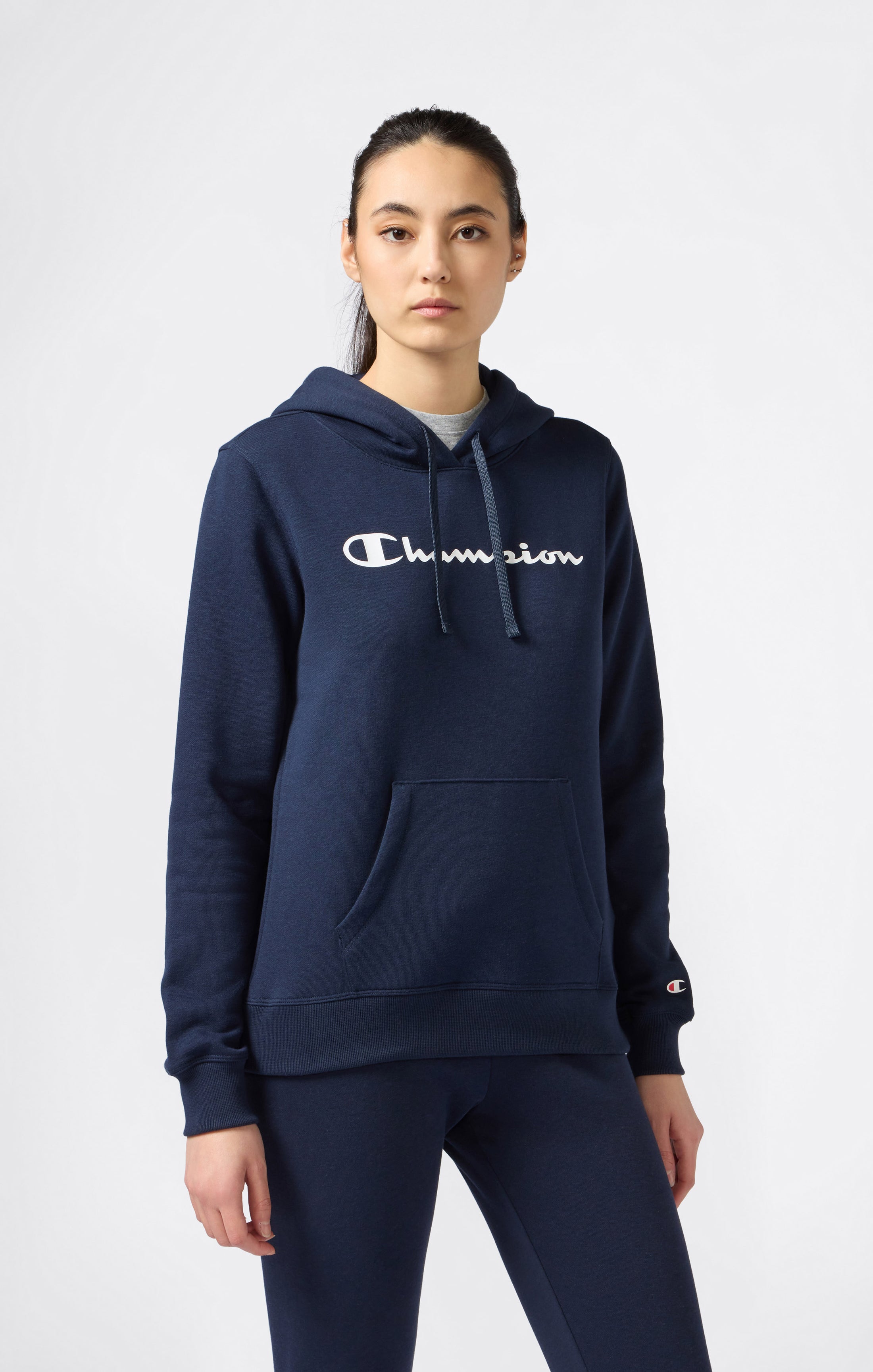 Sweat à Capuche Femme avec intérieur gratté Logo Script