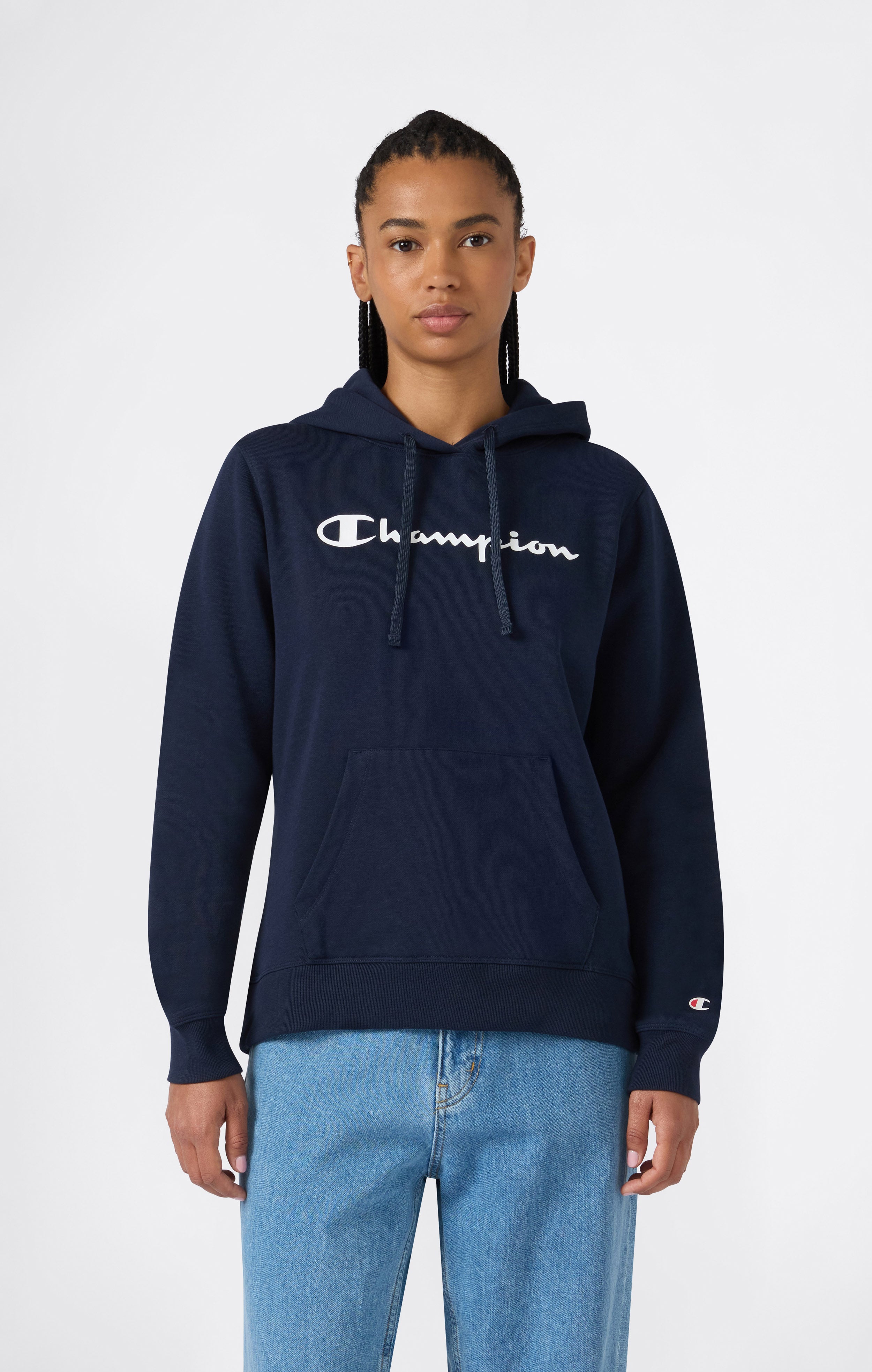 Sweat à Capuche Femme avec intérieur gratté Logo Script