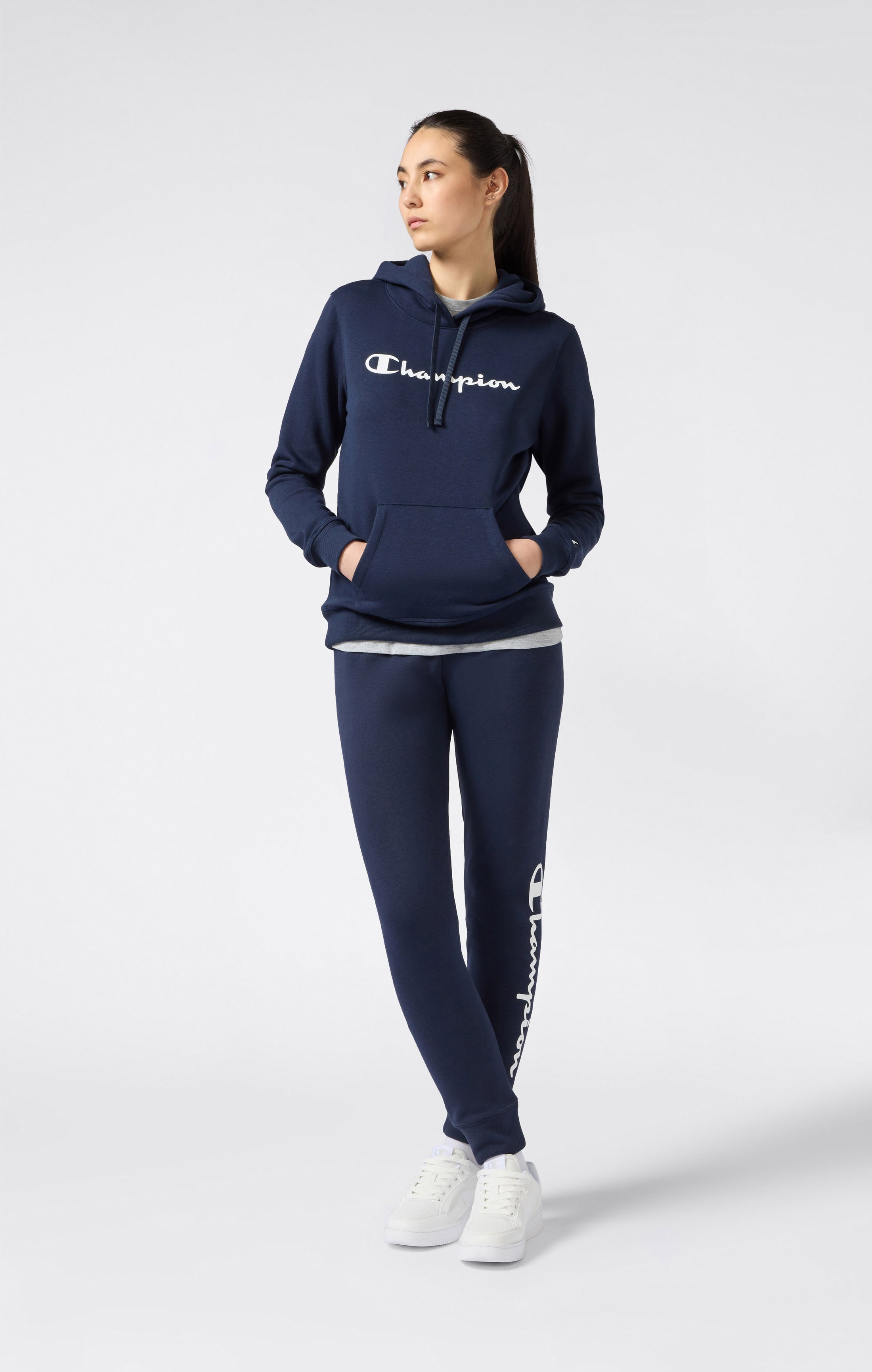 Sweat à Capuche Femme avec intérieur gratté Logo Script