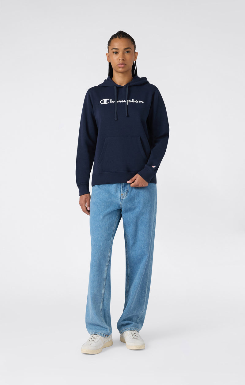 Sweat à Capuche Femme avec intérieur gratté Logo Script