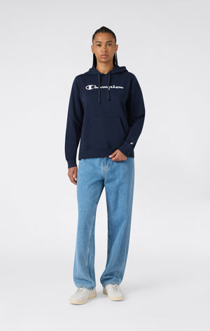 Sweat à Capuche Femme avec intérieur gratté Logo Script