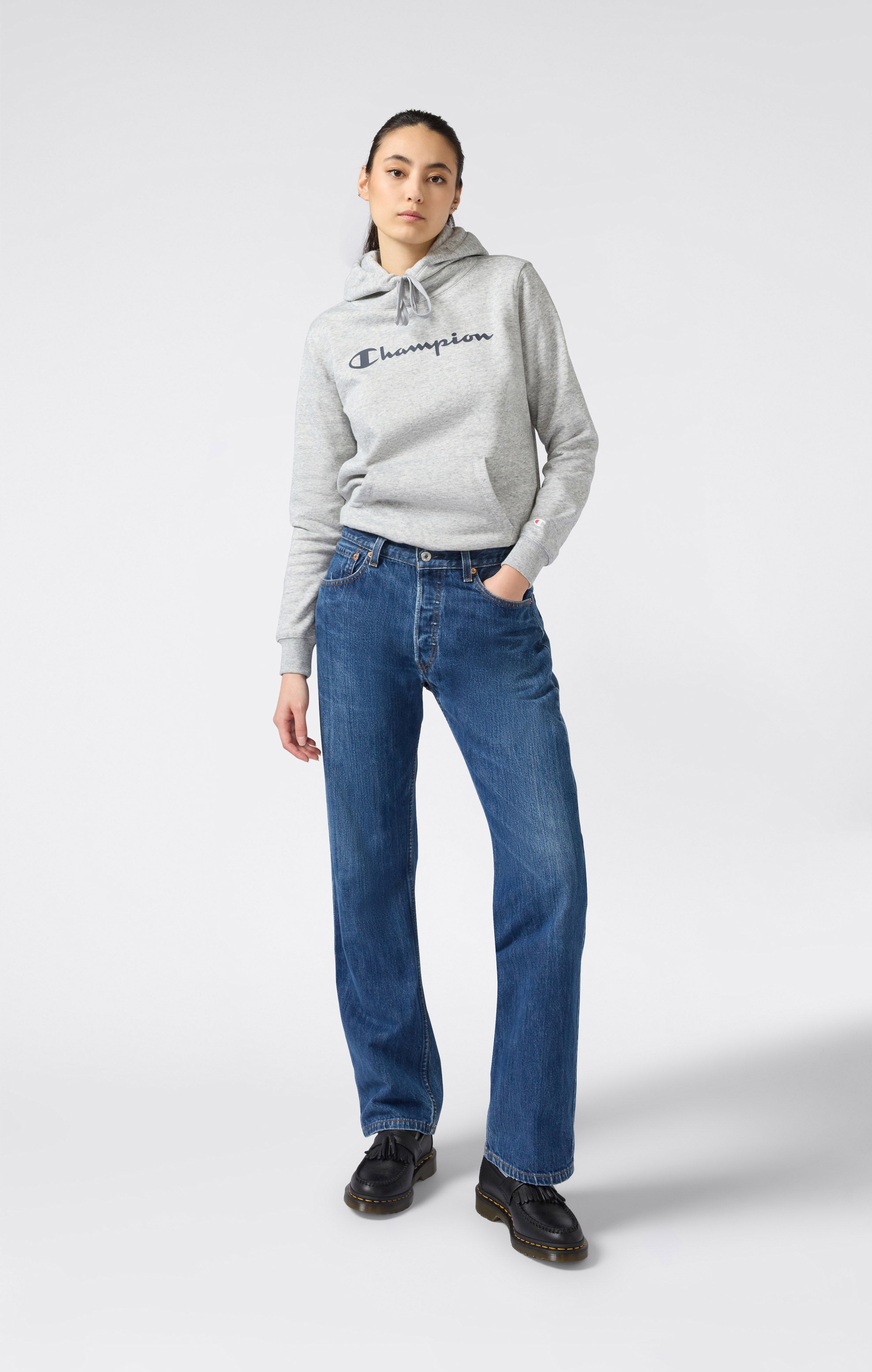 Felpa con Cappuccio con interno felpato da Donna Logo Script