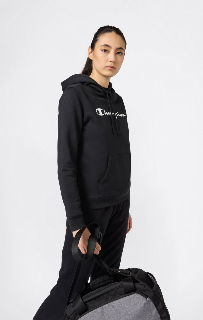 Kapuzen-Sweatshirt für Damen mit angerautem Innenmaterial Script-Logo