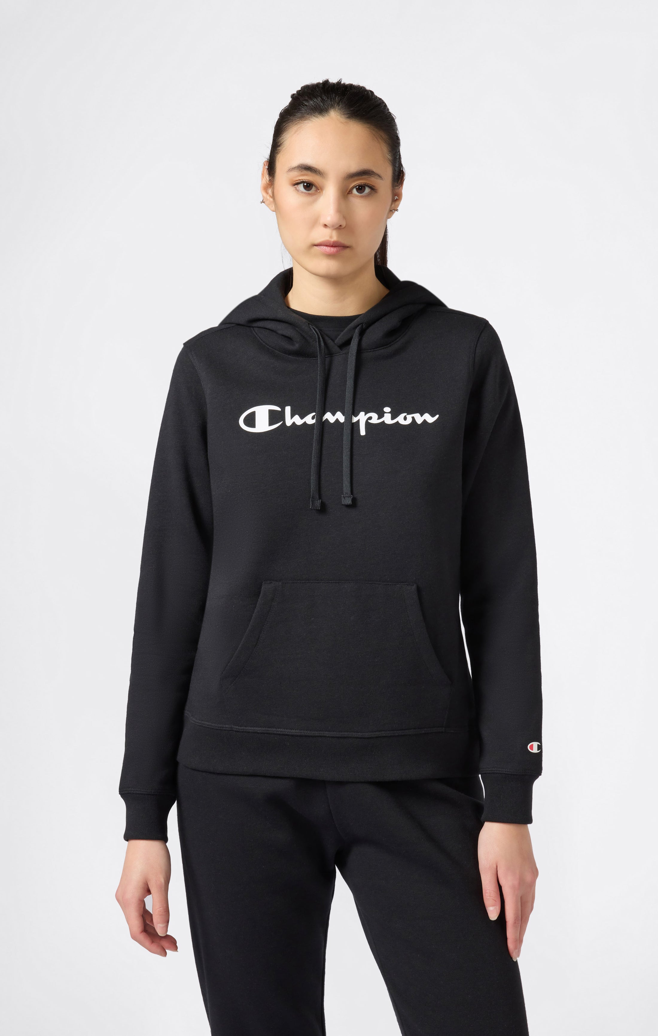 Kapuzen-Sweatshirt für Damen mit angerautem Innenmaterial Script-Logo