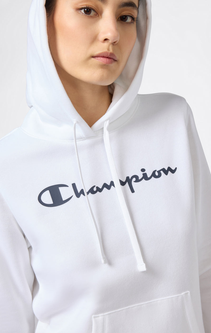 Sweat à Capuche Femme avec intérieur gratté Logo Script