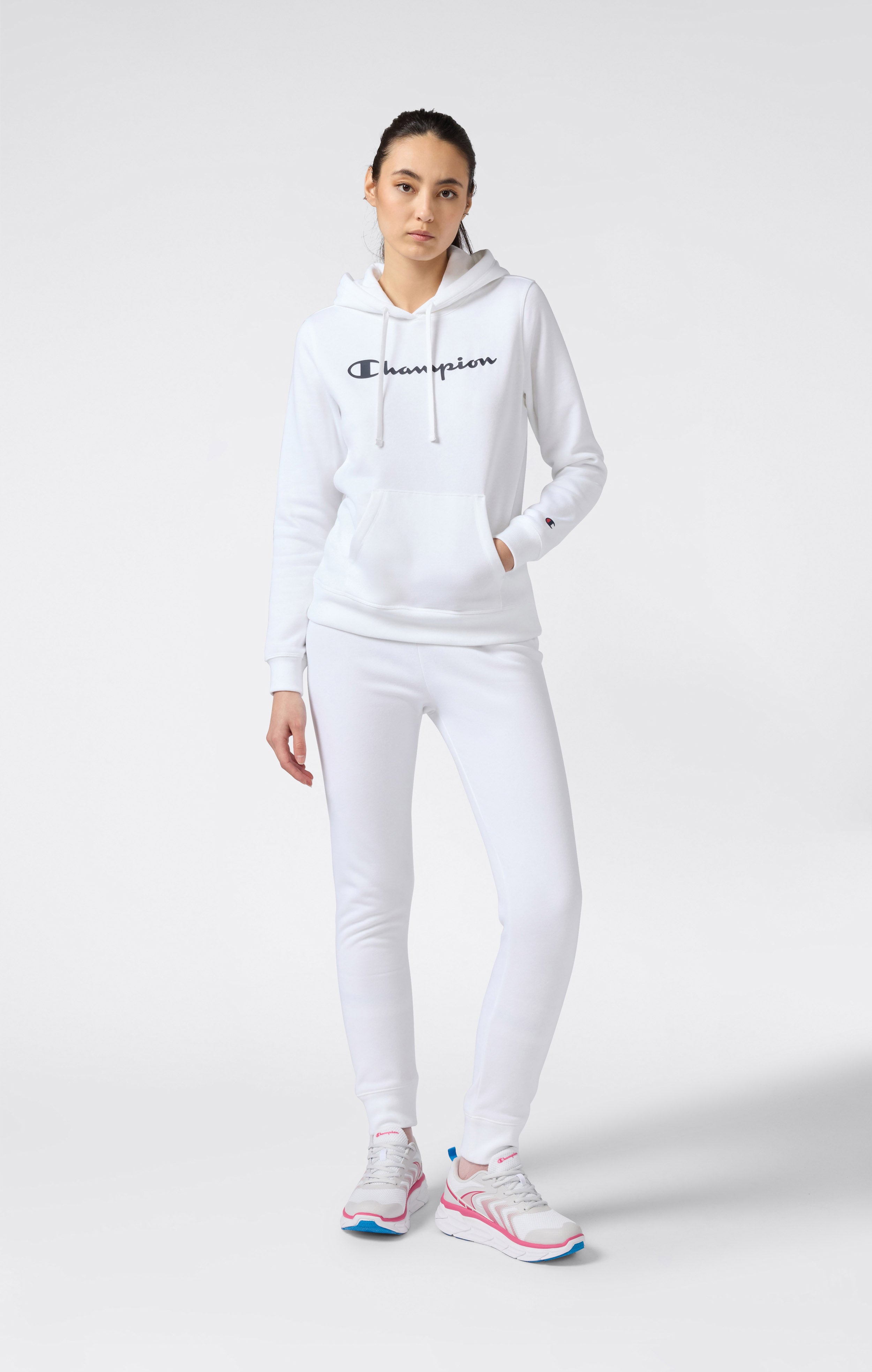 Felpa con Cappuccio con interno felpato da Donna Logo Script