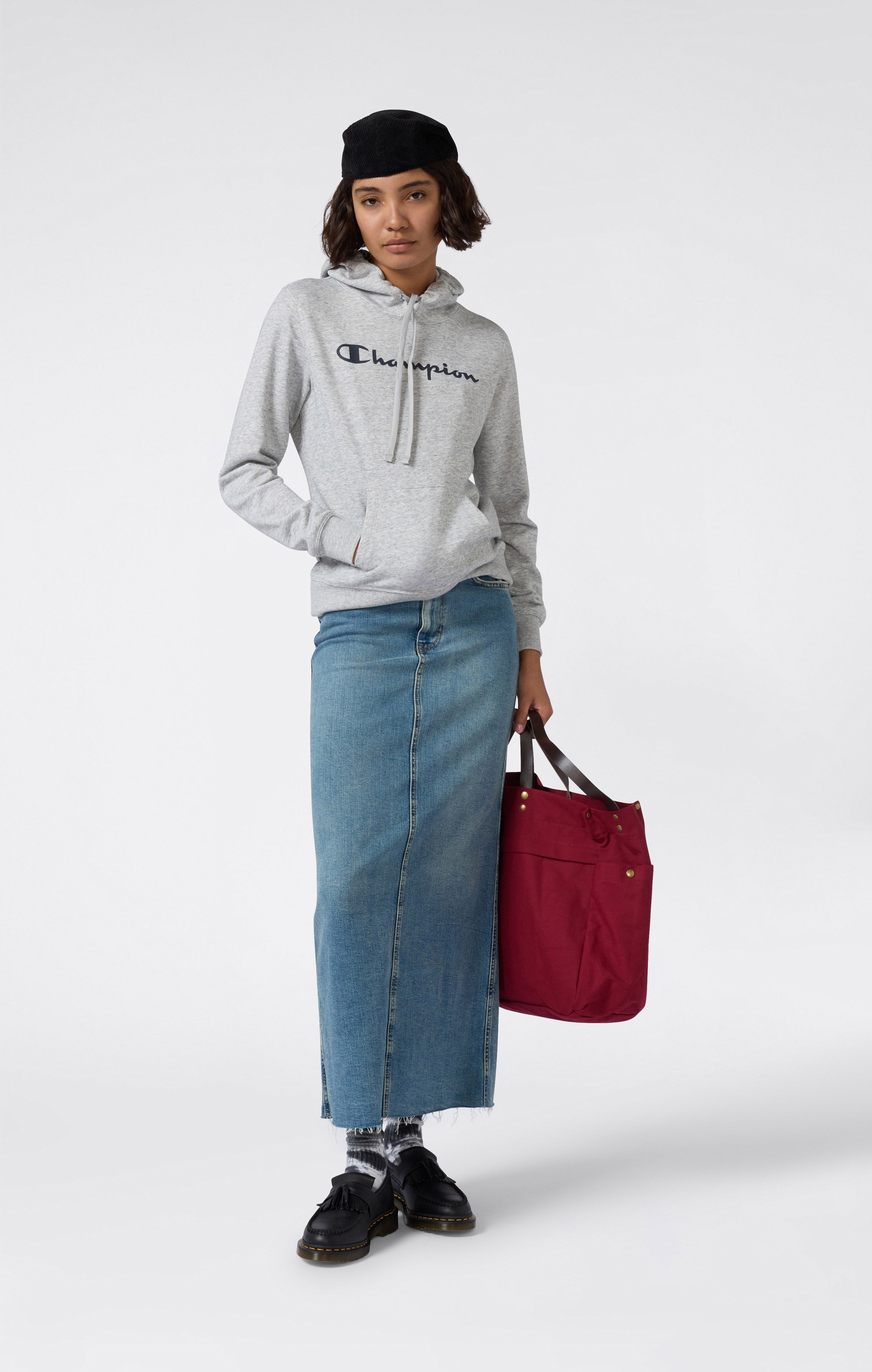 Lightweight Hoodie with Maxi Logo for Women