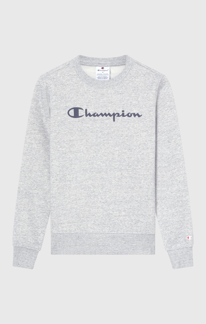 Rundhals-Sweatshirt für Damen mit angerautem Innenmaterial Script-Logo