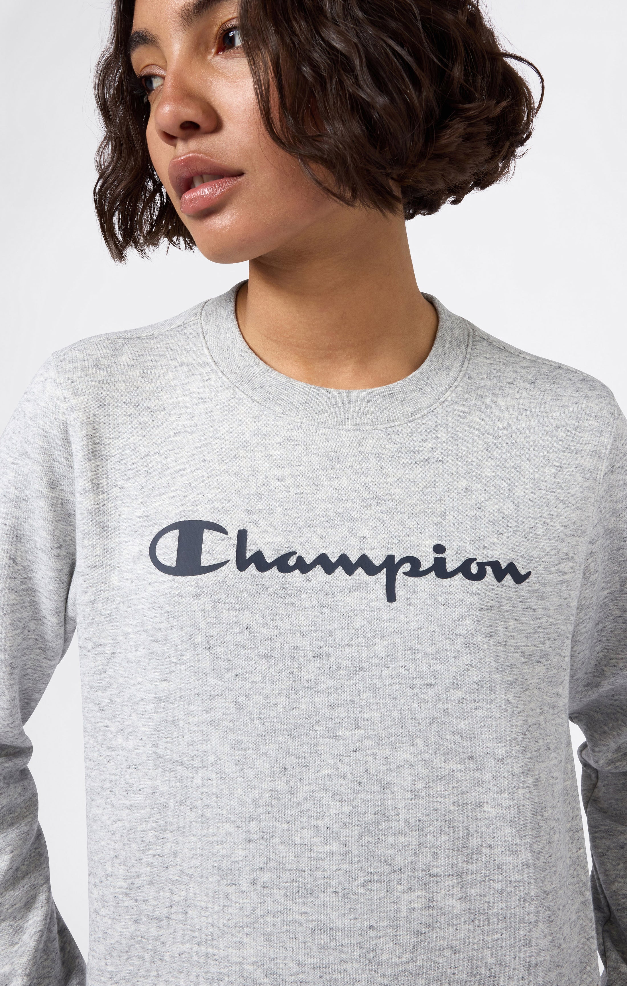 Women's Fleece Crewneck Sweatshirt Script Logo