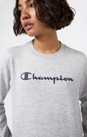 Women's Fleece Crewneck Sweatshirt Script Logo