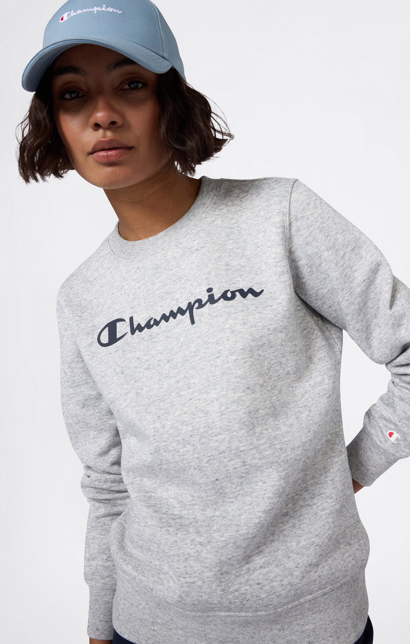 Women's Fleece Crewneck Sweatshirt Script Logo