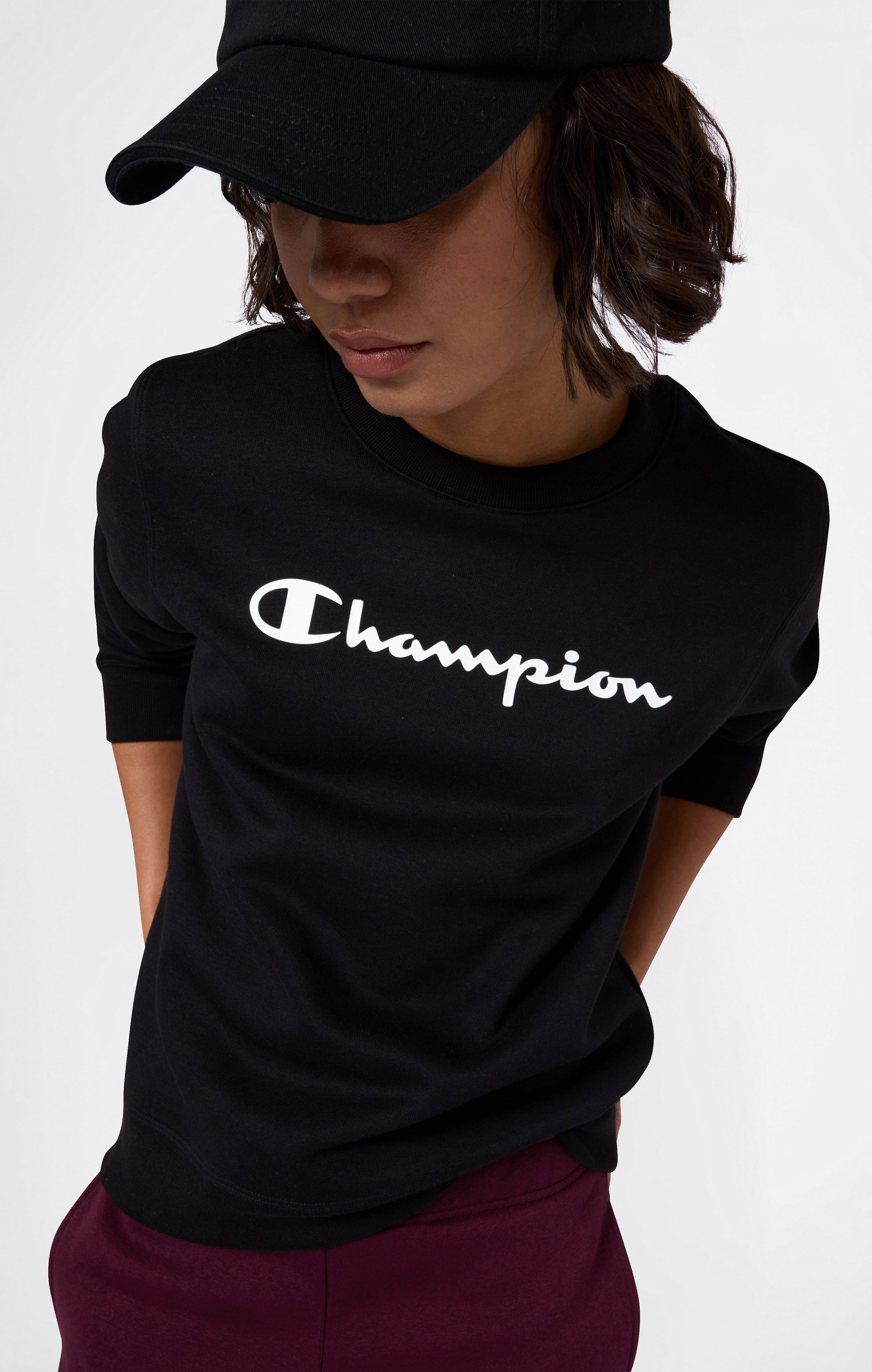 Felpa Girocollo con interno felpato da Donna Logo Script