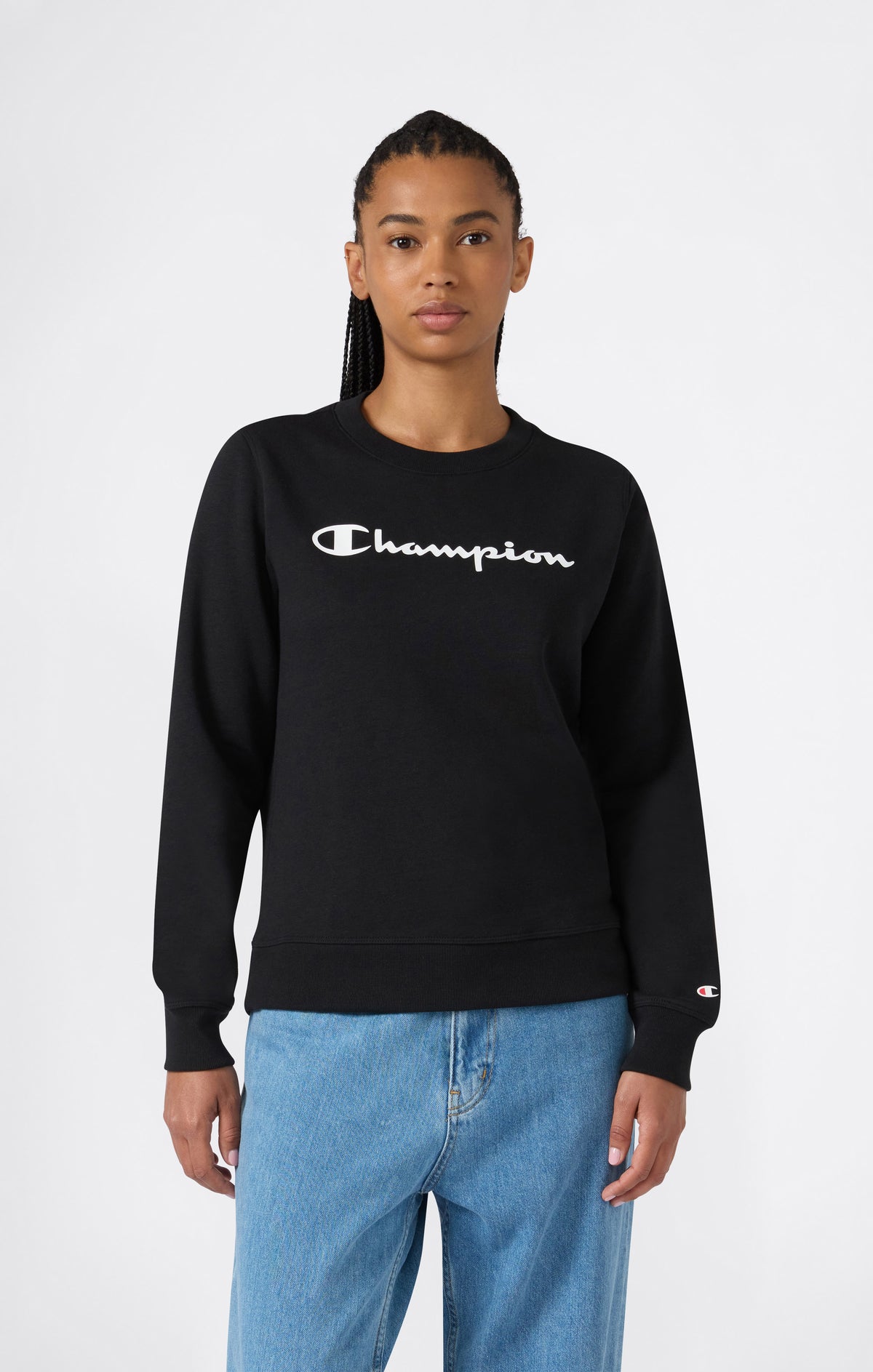 Women's Fleece Crewneck Sweatshirt Script Logo