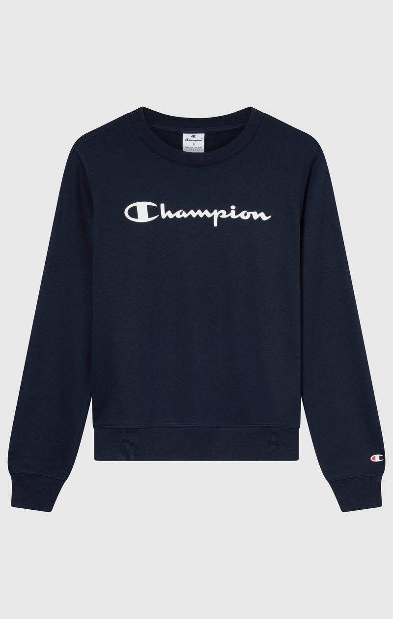 Leichtes Rundhals-Sweatshirt mit Großem Gedrucktem Logo für Damen