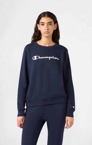 Leichtes Rundhals-Sweatshirt mit Großem Gedrucktem Logo für Damen