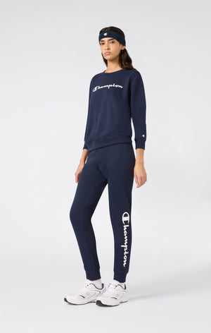 Leichtes Rundhals-Sweatshirt mit Großem Gedrucktem Logo für Damen