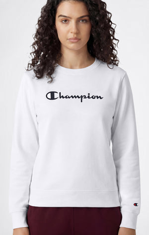 Leichtes Rundhals-Sweatshirt mit Großem Gedrucktem Logo für Damen