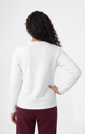 Leichtes Rundhals-Sweatshirt mit Großem Gedrucktem Logo für Damen