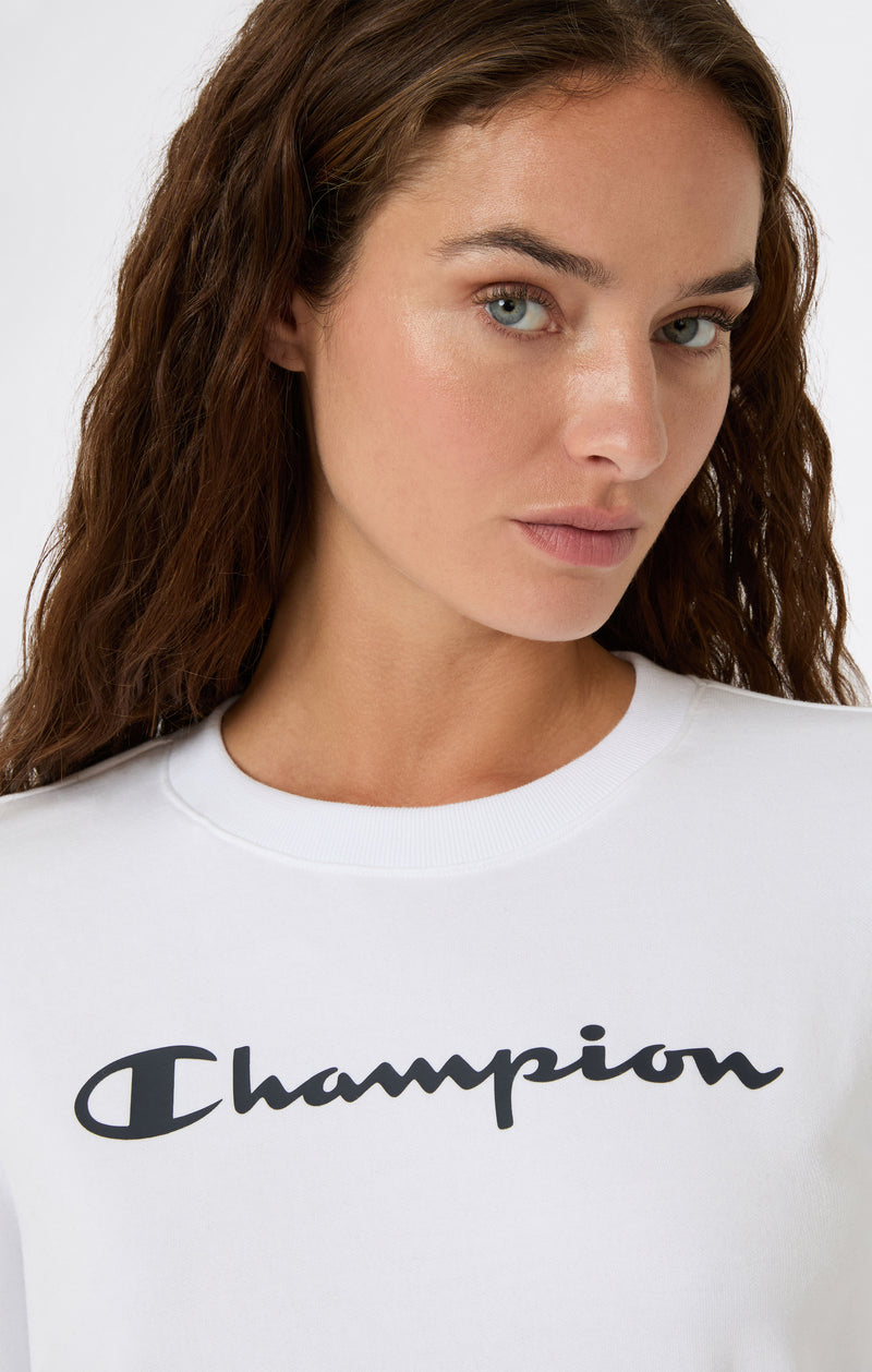 Women’s Lightweight Crewneck Sweatshirt with Maxi Printed Logo