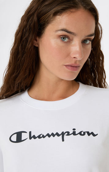 Women’s Lightweight Crewneck Sweatshirt with Maxi Printed Logo