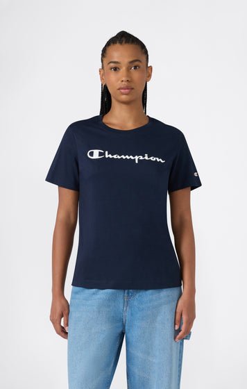 Damen T-Shirt Mit Script-Logo