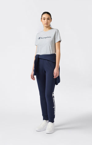 Jogging Femme Poignets Côtelés Logo Script