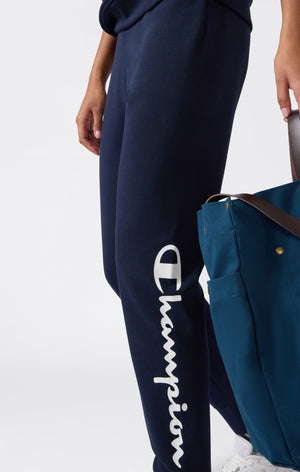 Women’s Lightweight Jogger Pants with Rib Cuffs and Maxi Printed Logo