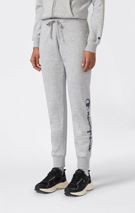 Pantalon Jogger Léger avec Bas en Côte et Maxi Logo Imprimé pour Femme