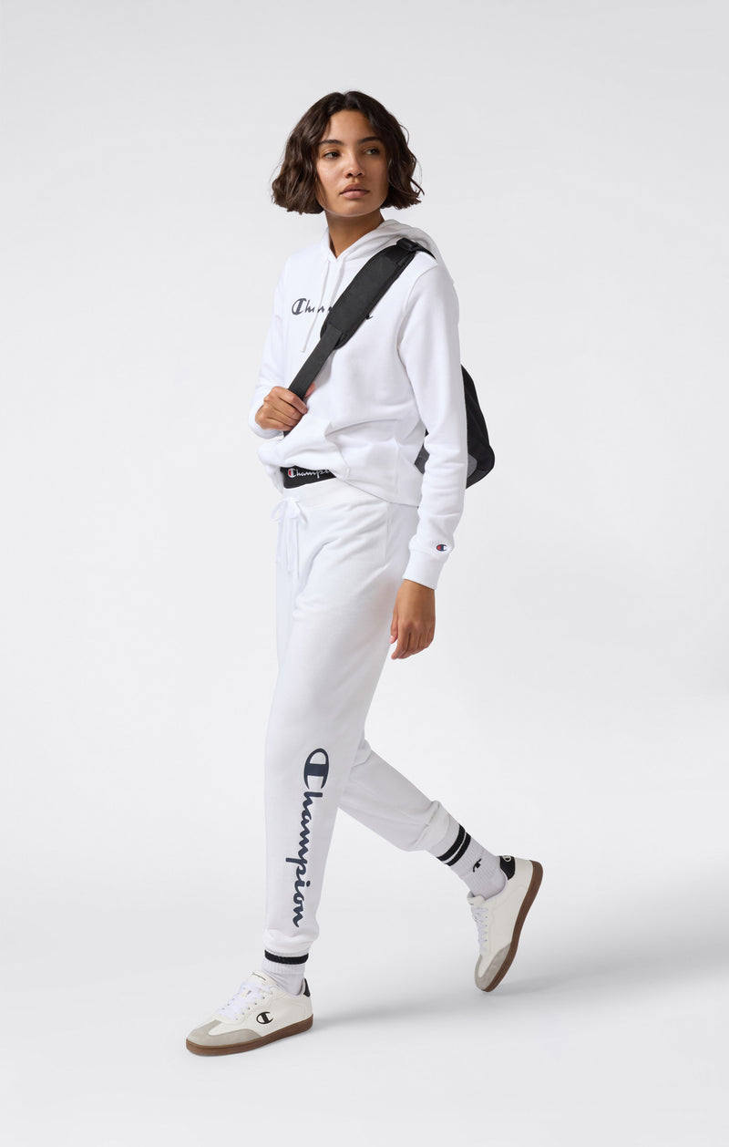 Leichte Jogger-Hose mit Rippbündchen und Großem Gedrucktem Logo für Damen