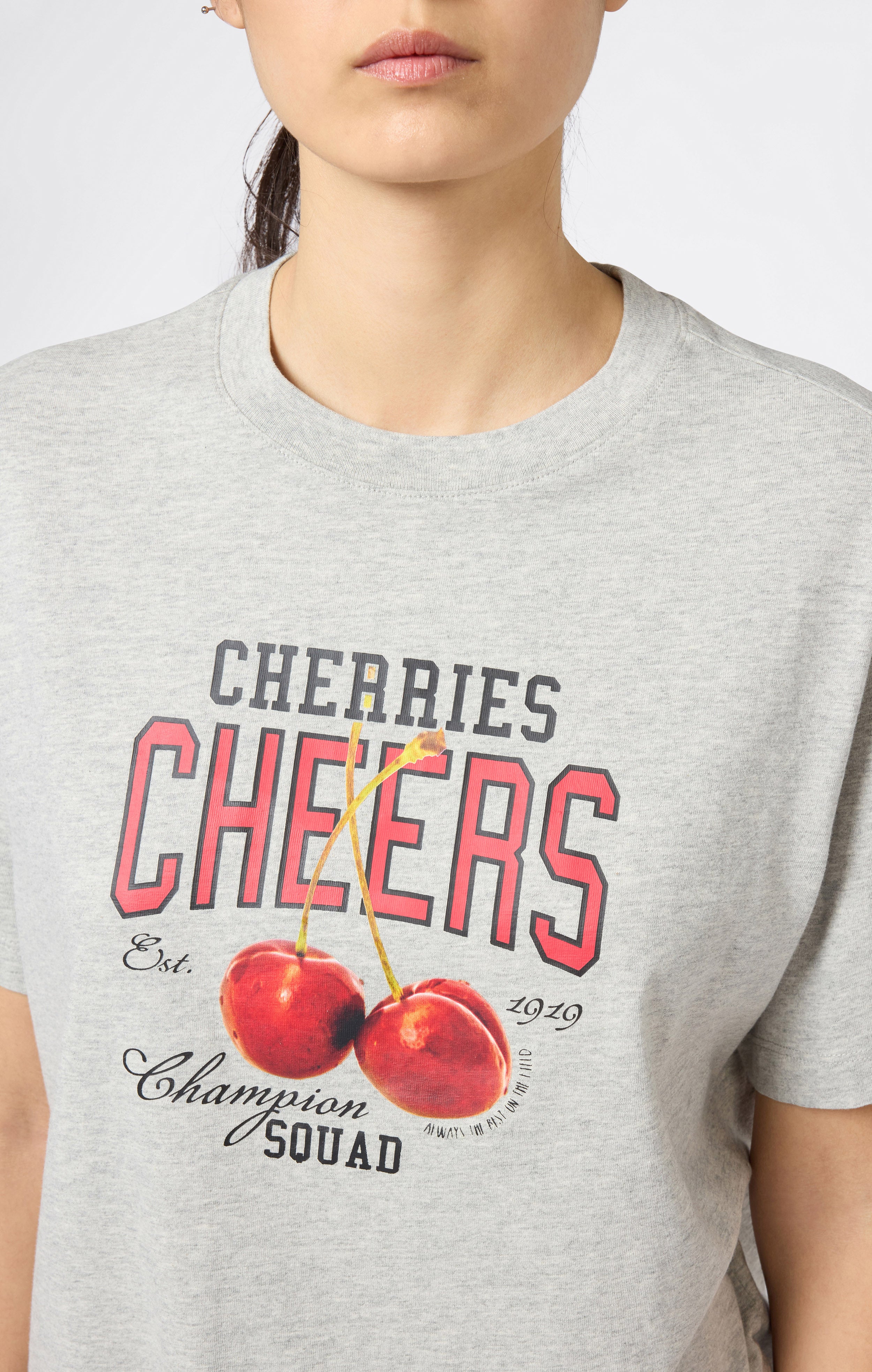 Camiseta Mujer Con Gráfico De Corte Holgado