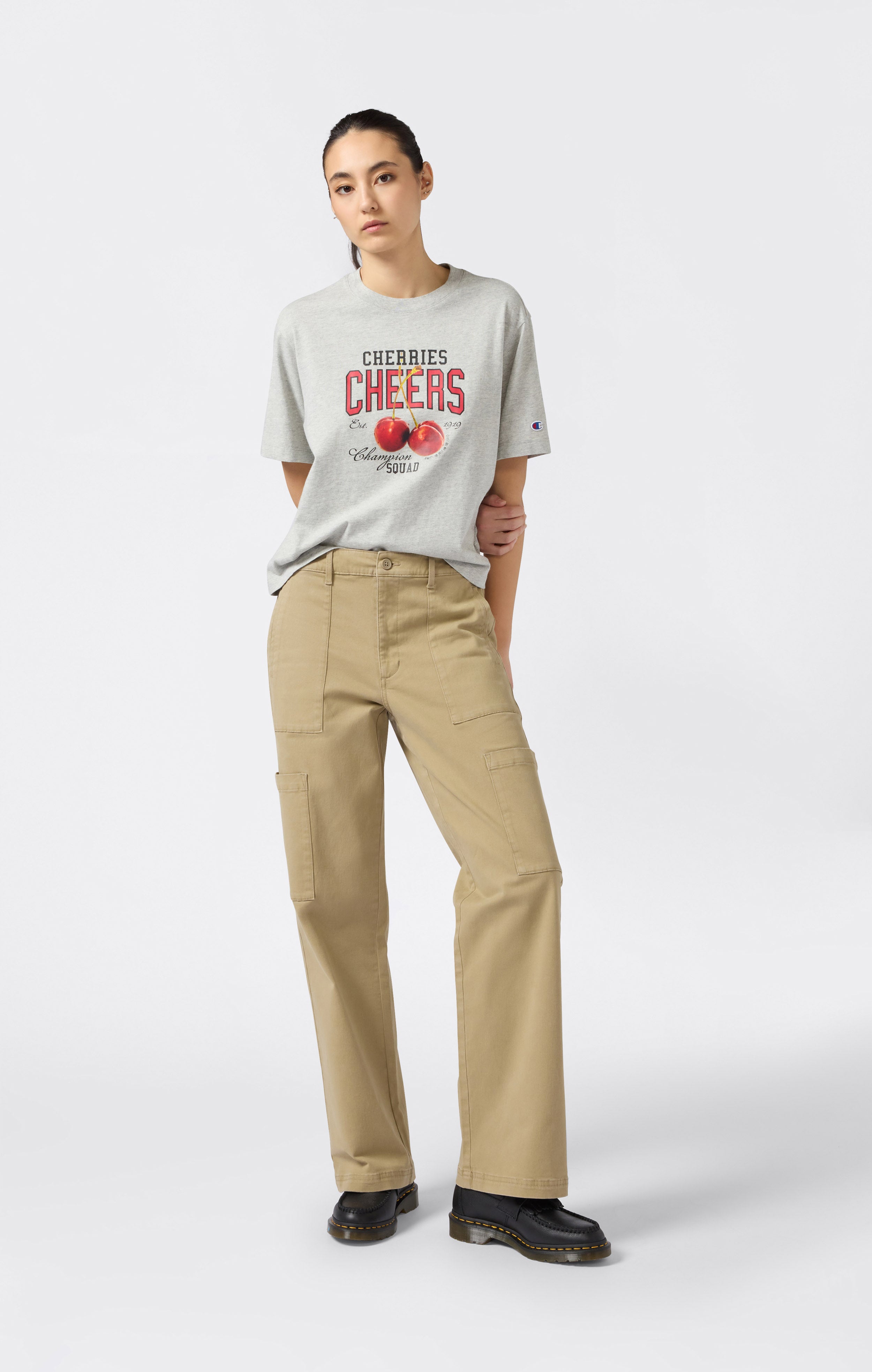 Camiseta Mujer Con Gráfico De Corte Holgado