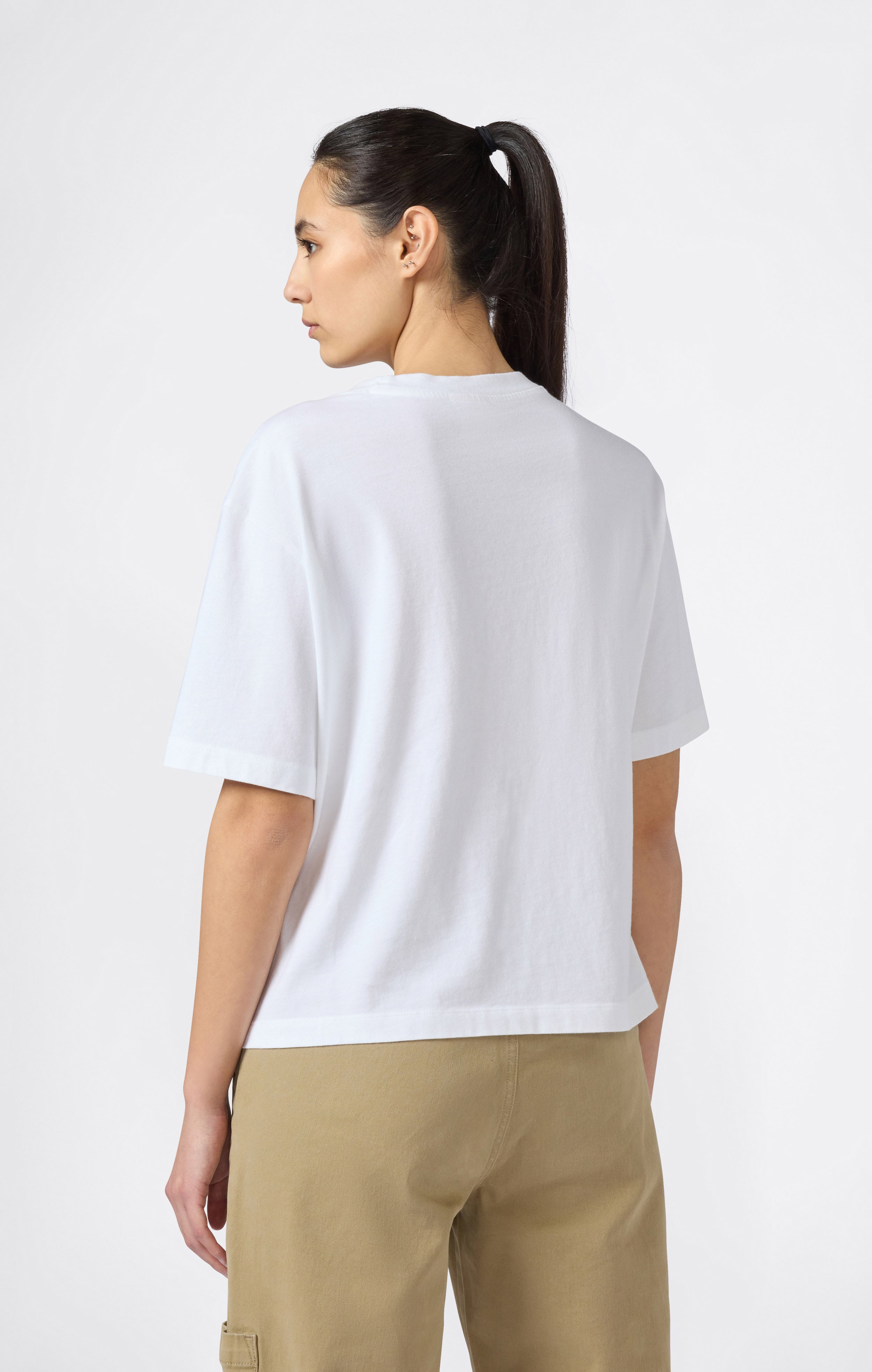 Camiseta Mujer Con Gráfico De Corte Holgado